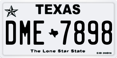 TX license plate DME7898