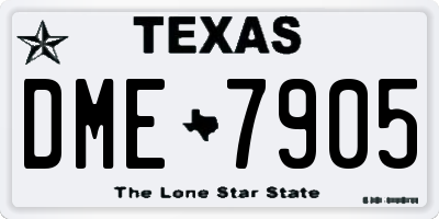 TX license plate DME7905