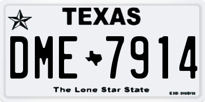TX license plate DME7914