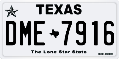 TX license plate DME7916