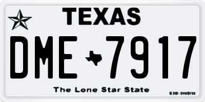 TX license plate DME7917