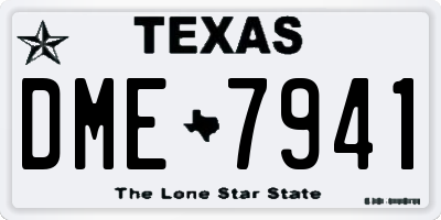 TX license plate DME7941