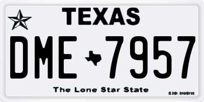 TX license plate DME7957