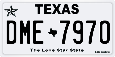 TX license plate DME7970