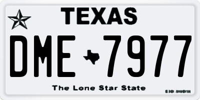 TX license plate DME7977