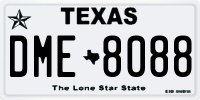TX license plate DME8088