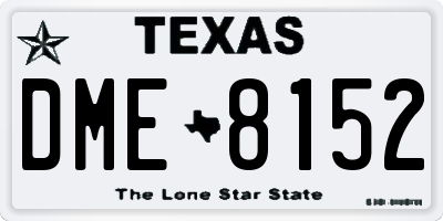 TX license plate DME8152