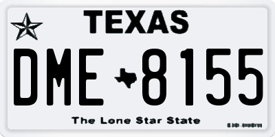 TX license plate DME8155