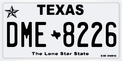 TX license plate DME8226