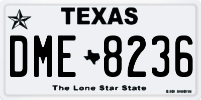 TX license plate DME8236