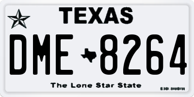 TX license plate DME8264