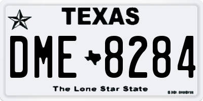 TX license plate DME8284