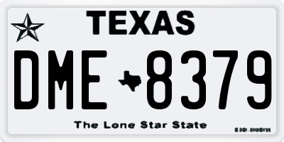 TX license plate DME8379