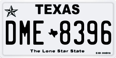 TX license plate DME8396