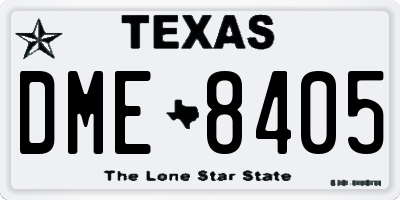 TX license plate DME8405