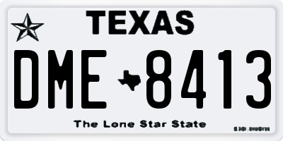 TX license plate DME8413