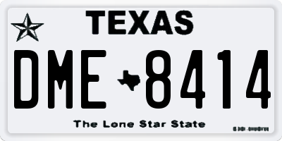 TX license plate DME8414