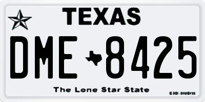 TX license plate DME8425