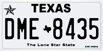 TX license plate DME8435
