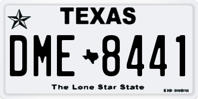 TX license plate DME8441