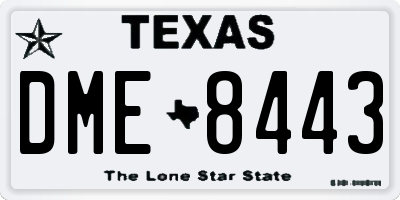 TX license plate DME8443