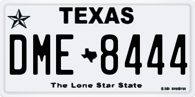 TX license plate DME8444