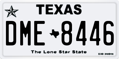 TX license plate DME8446