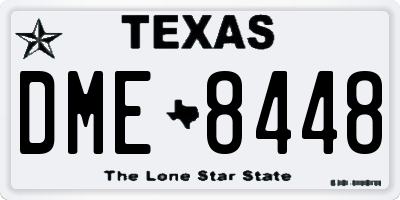TX license plate DME8448