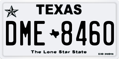 TX license plate DME8460
