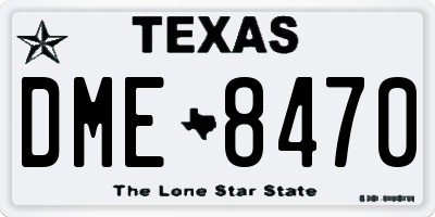 TX license plate DME8470