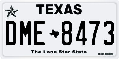 TX license plate DME8473