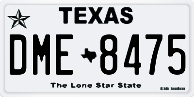 TX license plate DME8475
