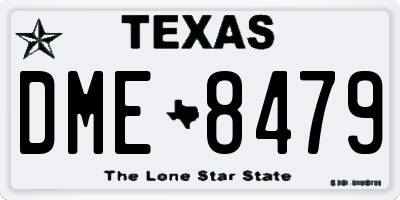 TX license plate DME8479