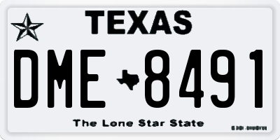 TX license plate DME8491