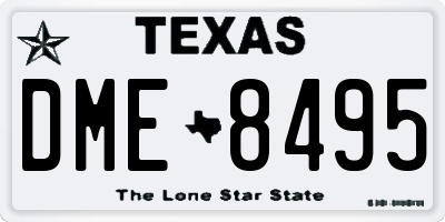 TX license plate DME8495