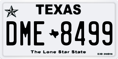 TX license plate DME8499