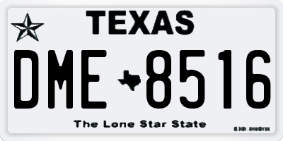 TX license plate DME8516
