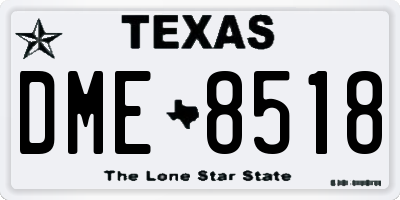TX license plate DME8518