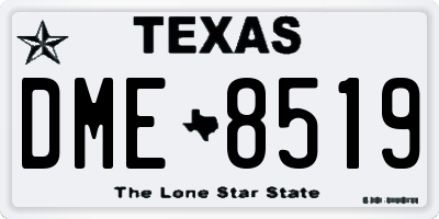 TX license plate DME8519