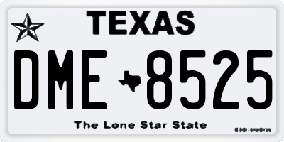 TX license plate DME8525