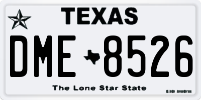 TX license plate DME8526