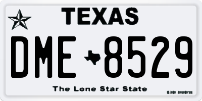 TX license plate DME8529