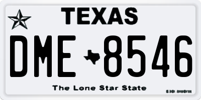 TX license plate DME8546