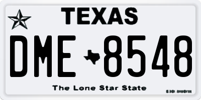 TX license plate DME8548