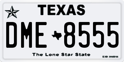 TX license plate DME8555