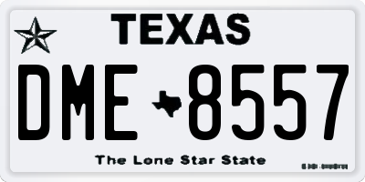 TX license plate DME8557