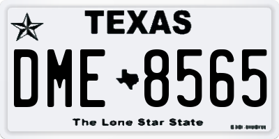 TX license plate DME8565