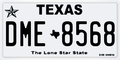 TX license plate DME8568