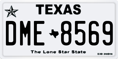 TX license plate DME8569