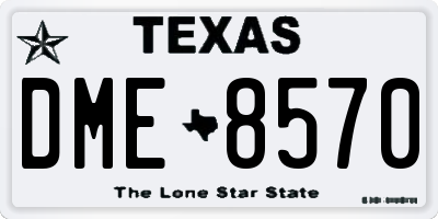 TX license plate DME8570